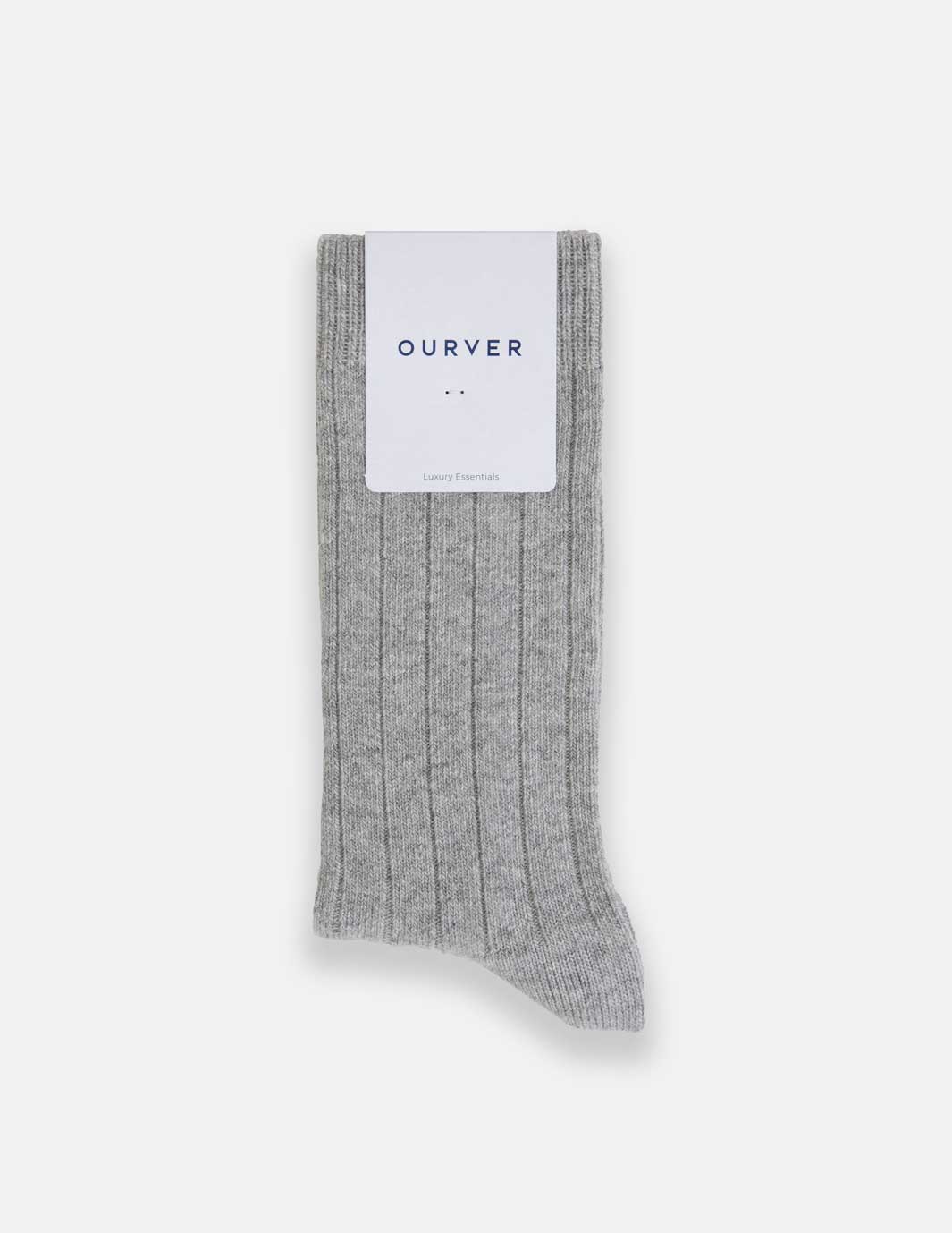 Cashmere & Merino Socks-Grey Mélange - Premium Socks from OURVER - Just £6.00! Shop now at OURVER