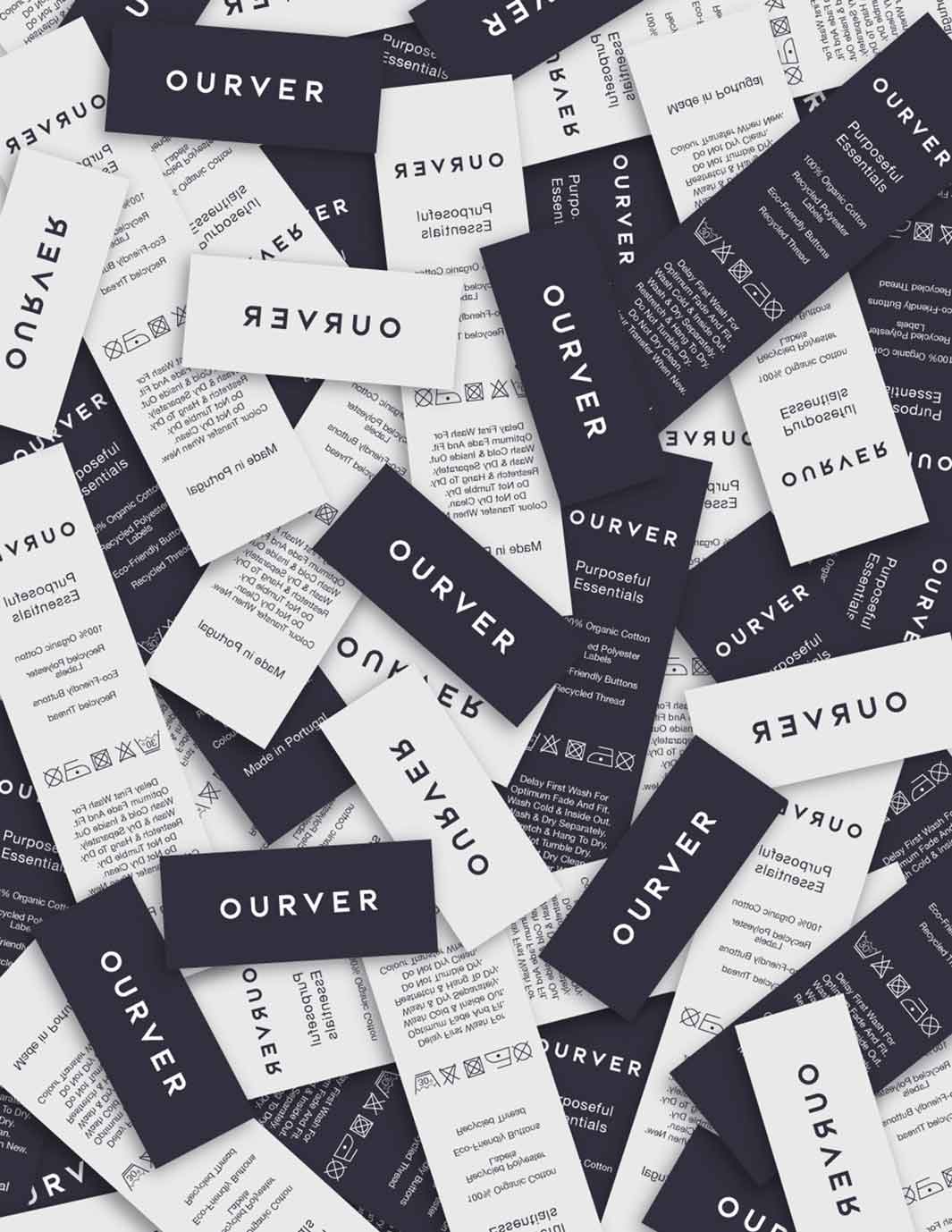 garment labels made from recycled plastic