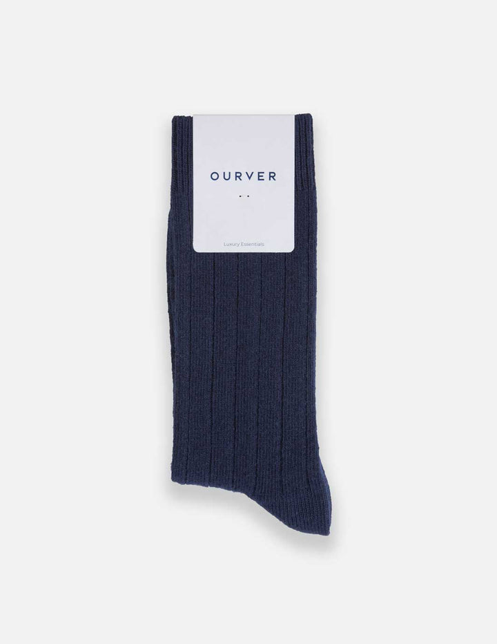Cashmere & Merino Socks-Navy - Premium Socks from OURVER - Just £6.00! Shop now at OURVER